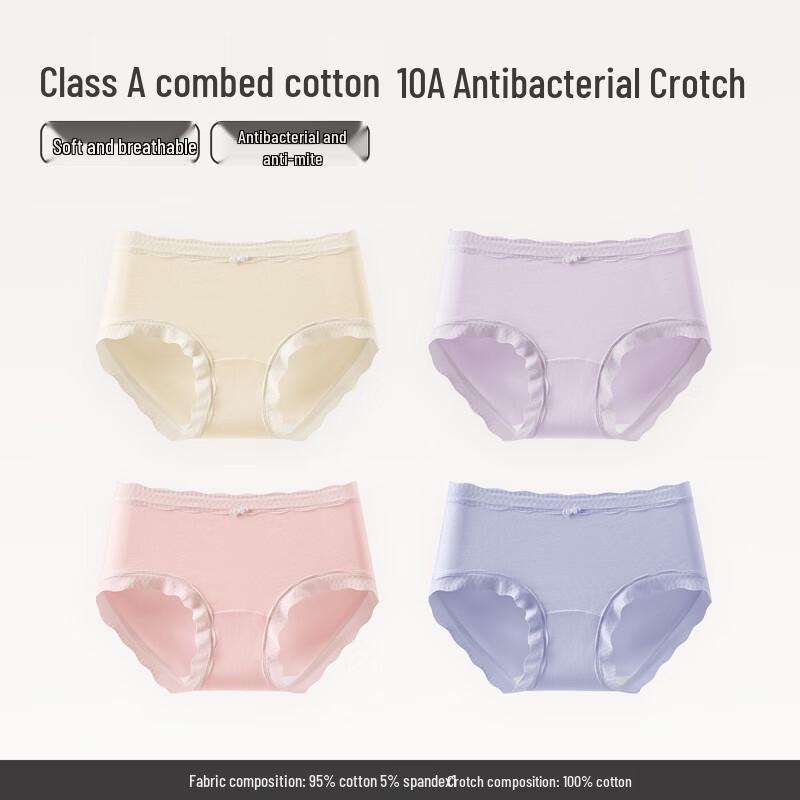 Fenteng Women s Antibacterial Cotton Briefs L