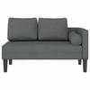 Dark Grey Fabric Chaiselongue with Cushions