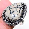 Dalmation Jasper Gemstone Handmade 925 Sterling Silver Jewelry Pendant 3.35"