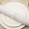 Snowflake Shaped for Xmas,Party,Wedding Napkin Ring Table Decor Napkin Buckle Christmas Supplies