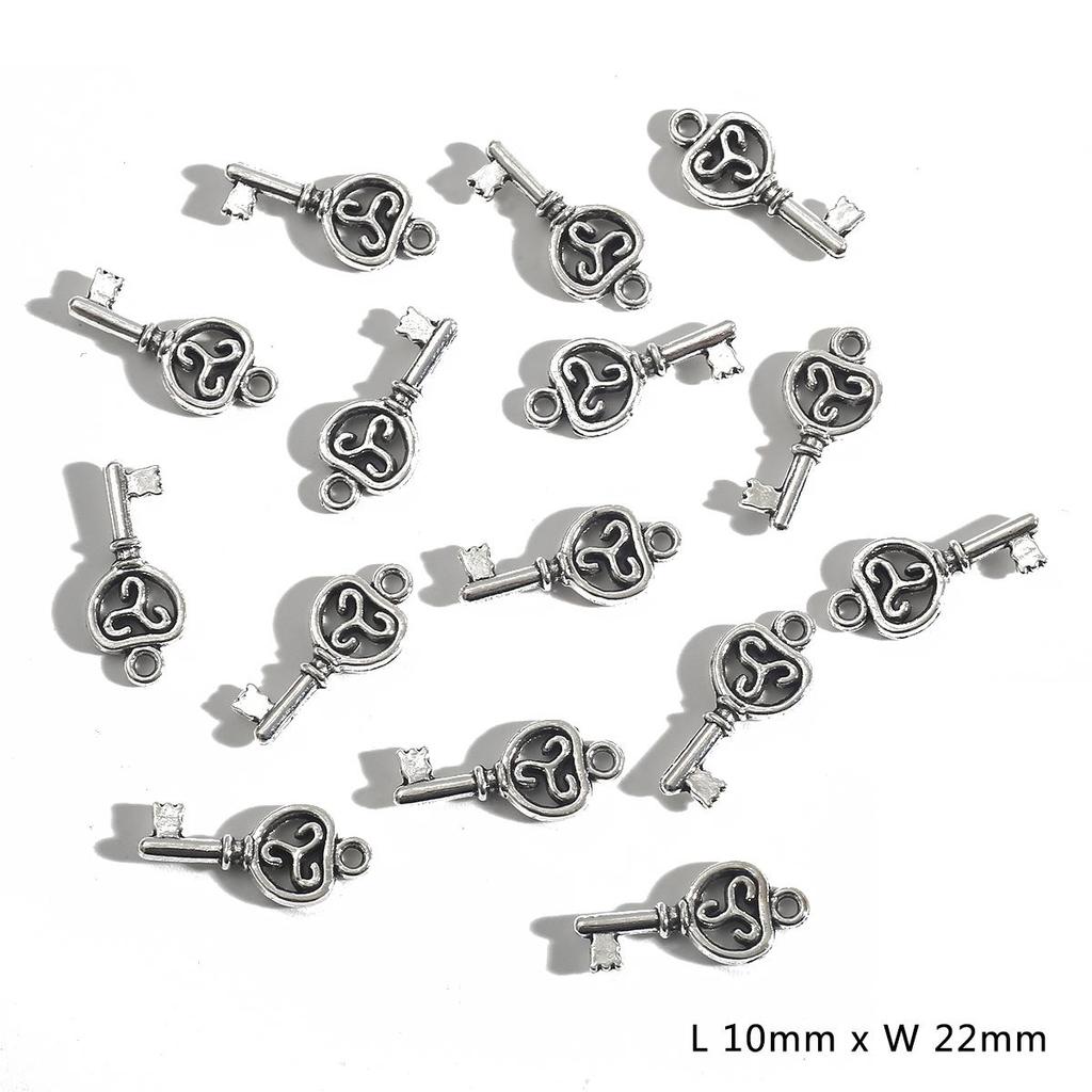 20/30Pcs Antique Silver Plated Key Lock Charm Pendants for Bracelet Necklace Accessories Diy Jewelry Making Handmade