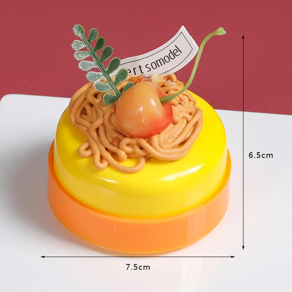 1PC Artificial Fruit Cake Biscuit Fake Food Decoration Photography Pro Food Simulation Cake Model Tea Table Decoration