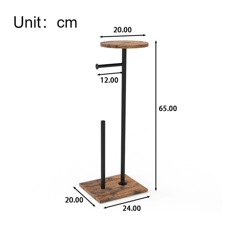 Floor Toilet Paper Holder Bathroom Tissue Rack Multifunctional Tissue Holders Wood Elegant Napkin Racks Bathrooms Accessories