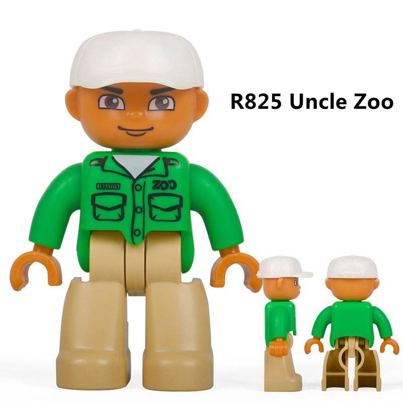 Duplo Action Figures Family Member Police Doctor Big Size Building Blocks Diy Education Kids Toys