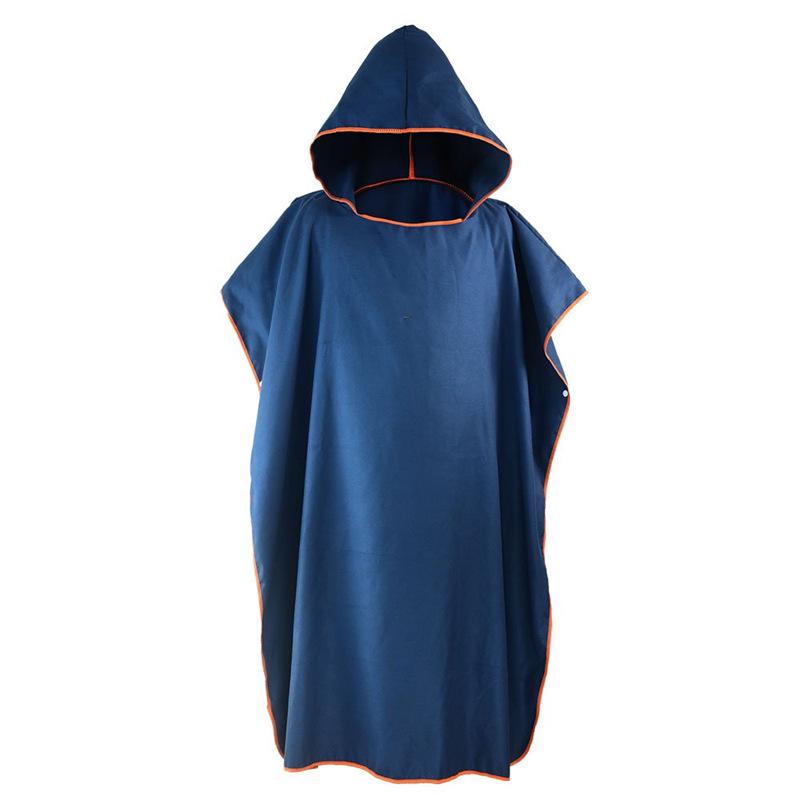Poncho da surf per adulti con cappuccio in pile double-face - Asciugamano da spiaggia e per cambi ad asciugatura rapida.