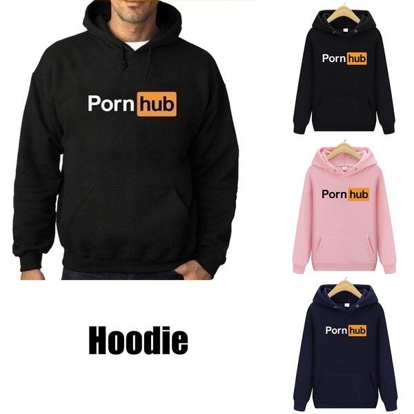 Hoodie Pornhub Imprimé Homme Femme - Sweat à Capuche Hip Hop Chaud Velours Automne Hiver