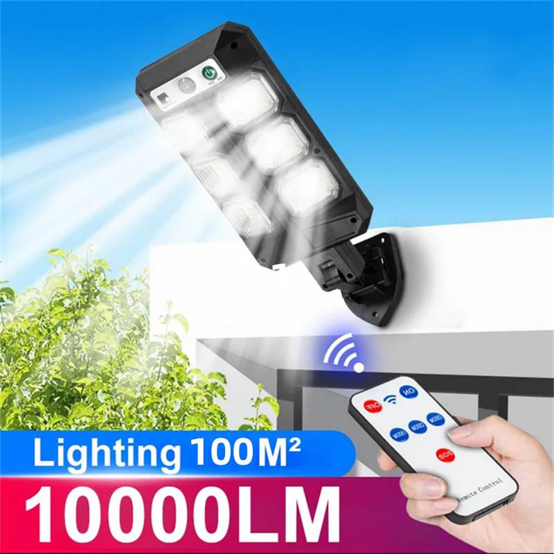 Outdoor Solar Street Lights, Waterproof Motion Sensor LED Lamp with 3 Lighting Modes Spotlight for Garden Path Security Lantern