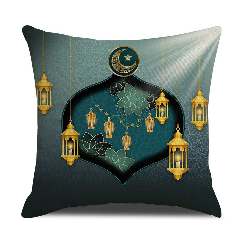 Middle East Festival Patterns Throw Pillow Cover With Short Plush Print Living Room Sofa Decoration Cushion Cover Pillow Covers