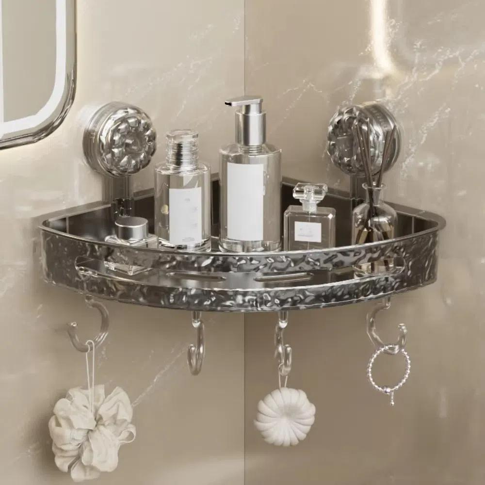 Plastic Bathroom Corner Storage Shelf Convenient Cosmetic Holder Storage Rack Hostel