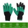 Pair Garden Gloves with Fingertips Claws Protective Working Gloves for Planting Digging Weeding