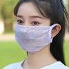 Hiking Solid Color Hanging Ear UV Protection Face Shield Sunscreen Mask Lace Mask Face Cover