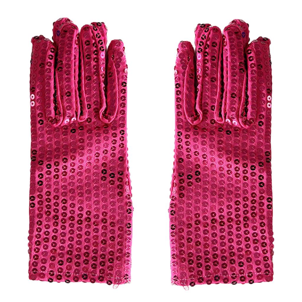 Short Sequin Gloves for Stage Women Party Gloves Short Gloves Evening Dance Party Dress Up Hand Gloves Festival Handwear