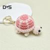 Knitted Turtle Keychain Exquisite Yarn Crochet Compact Size Portable Keyring Cartoon Style Mini Turtle Keychain