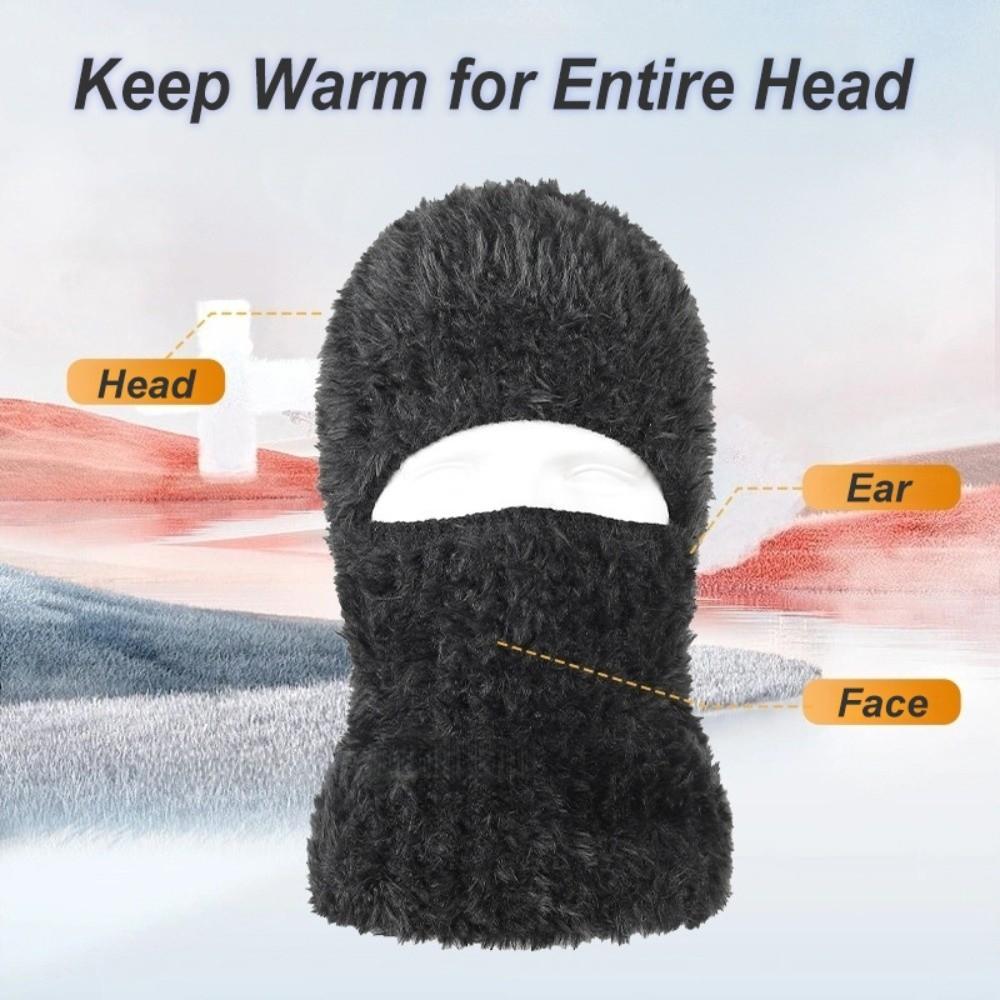 Neck Warmer Full Face Pullover Cap Thickened Ski Knitted Mask Casual Winter Balaclavas Cap Outdoor
