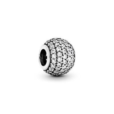 Funkelnder Runder Durchbrochener Zirkonoxid Anhänger Charm-Perlen Passend für Echte Charms Armband Schmuck Anhänger Authentische Kupfer-Charm-Perle Für Damen Schmuck