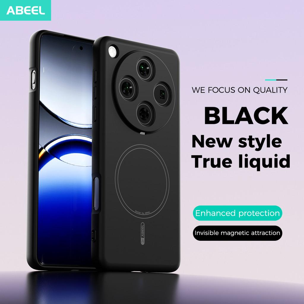 

Thin Magnetic Silicone Phone Case for Oppo Find X8 Pro X9 Pro/ Camera Coverage Shockproof Oppo Cover/ Micro Matte Anti-fingerprint Phone Cover Oppo Find X8 чёрный