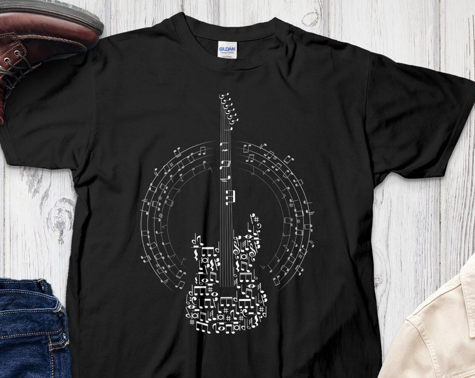 Guitar tshirt electric guitar bassist gift idea guitarist shirt 3XL