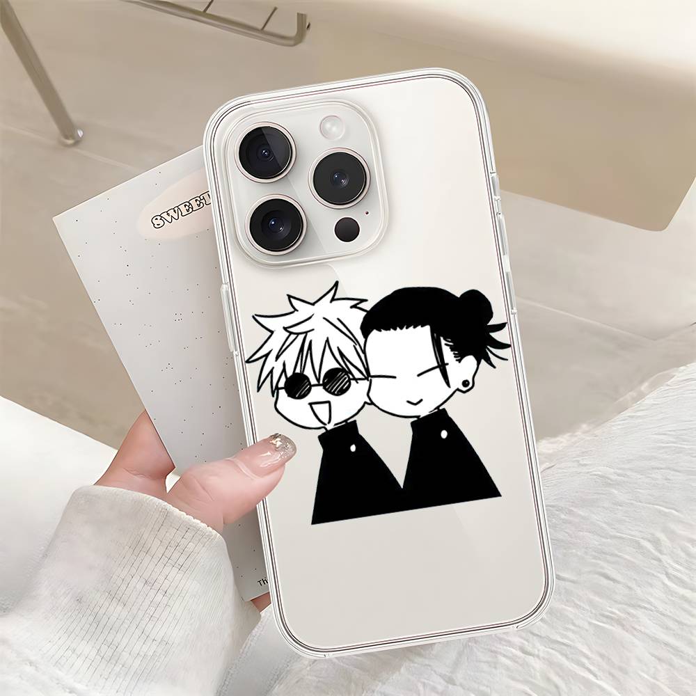 S-Satoru Gojo S-Suguru Geto Phone Case Soft Transparent Case For IPhone 17 16 15 14 13 12 11 Pro Max Mini Plus Shockproof Cover
