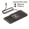 New 1M Long Wireless 2 In 1 Quick Charging Mat Home Car Mobile Adapter Stand Holder USB / TYPE-C Universal Car Wireless Charger