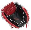 Rawlings HYPER TECH COLORS Baseball Glove for 34 for Throwers Men's (GS5FHTC23F) Catchers, Black/Scarlet, inches, Right-Handed
