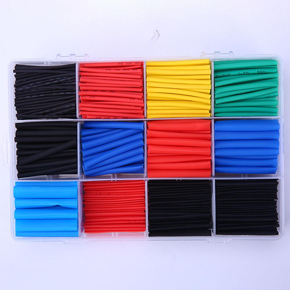 Cable Splice Kit Heat Shrink Tubing Packed In Plastic Box Waterproof Insulation 8 Sizes Included For Automotive Wiring