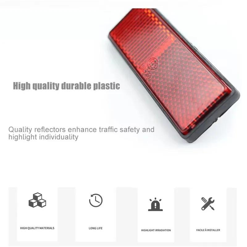 Universal Motorcycle Warning Board Motorcycle Rectangular Reflector Warning Reflector Motorcycle Rear Fender Reflective Sticker