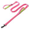 Heavy Duty Traffic Pet Training Lead Durable Reflective Double Handle Dog Leash Fashion Solid Pattern