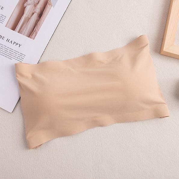 

Бюстгальтер-труба Ice Silk без бретелек - сексуальный, анти-экспонированный, с открытой спиной для женщин One Size (80-130 Jin) белый