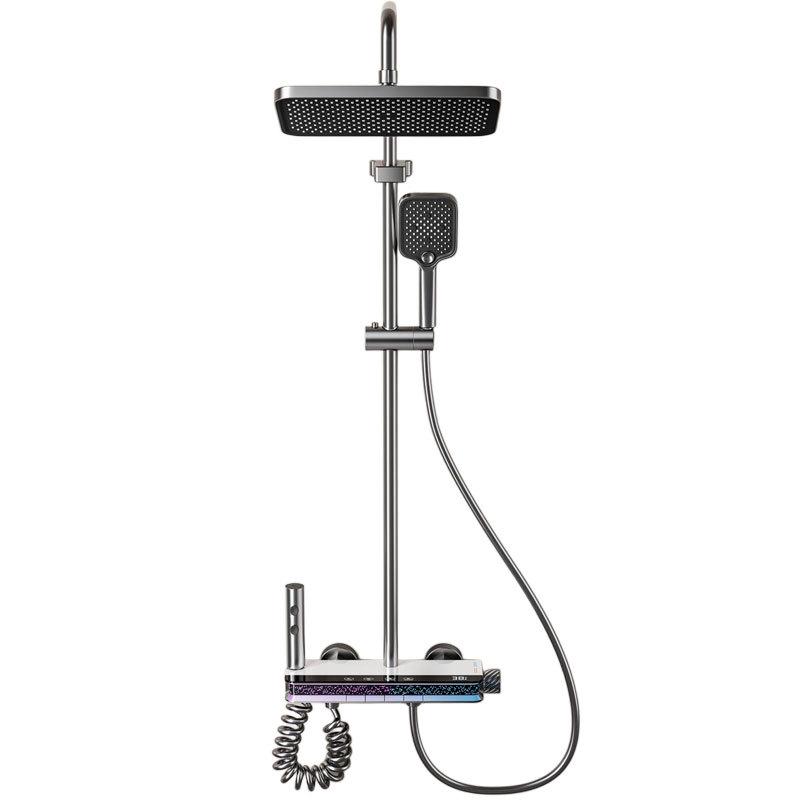 Smart Digital Display Copper Shower Head Set with Constant Temperature & Concealed Design