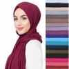 Damen Große Größe Baumwoll-Jersey Hijabs Schal Islamischer Turban Schals Trendiger Muslimischer Hijab Einfarbige Baumwollschals Kopftuch