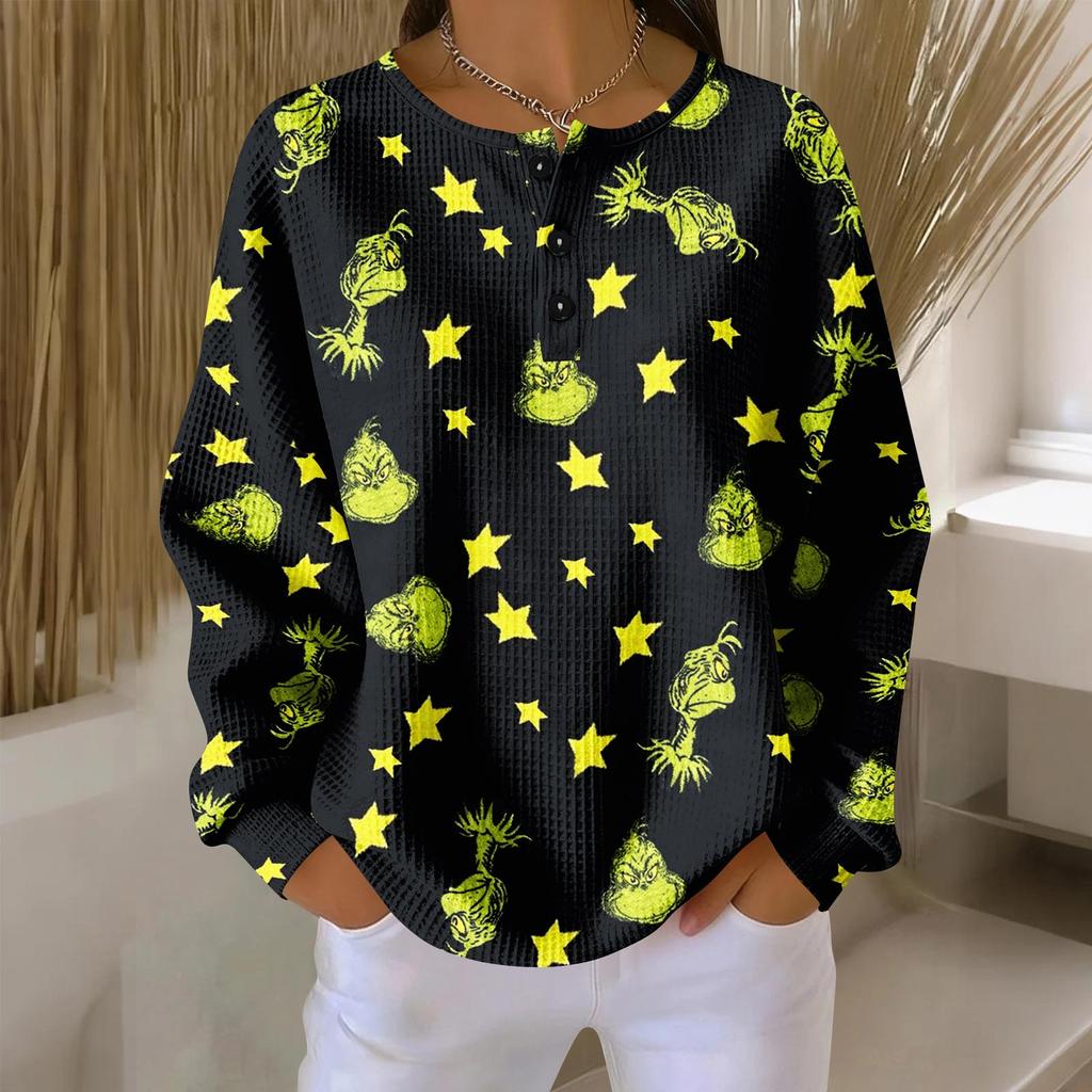 Dámské ležérní košile s dlouhým rukávem, topy na knoflíky s výstřihem do V, volný úplet, podzimní oblíbené pro ženy