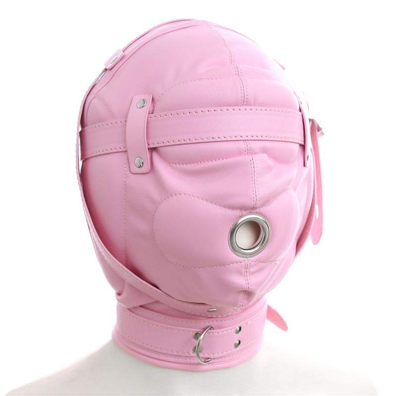 Kožená smyslově deprivační kukla s dildem a roubíkem do úst, bondage fetiš, otrocká kukla, oční maska, sexuální hračky pro ženy, hry pro dospělé