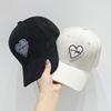 Corduroy Heart Baseball Cap With Sun Protection And Warmth For Casual Women