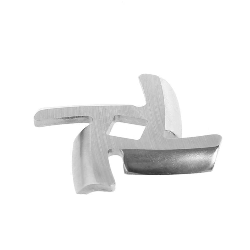 Set da 3 pezzi Coltello Tritacarne Lama a Croce Acciaio Inossidabile Antiruggine 4 Lame Foro Quadrato Parti Accessori Tritacarne