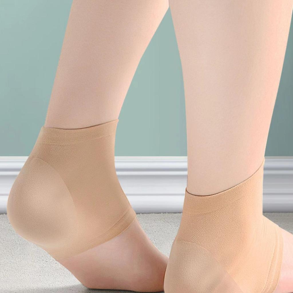 Silikon Fersenschützer Ärmel Fersensporn Polster zur Linderung Plantarfasziitis Fußpflege Haut Reparatur Anti-Riss Polster Halbsocken