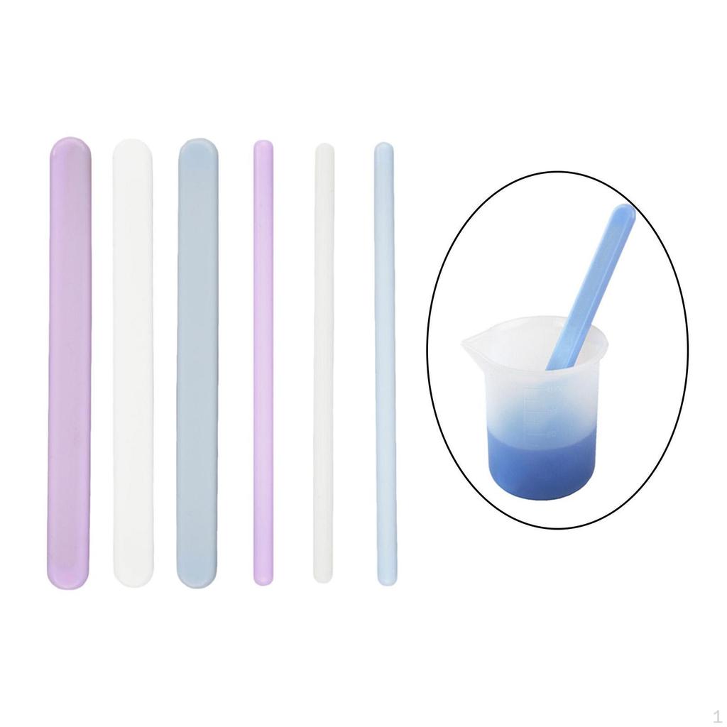 6pcs Silicone Sticks Facial ing Rods for Mixing Resin Paint Epoxy Making Glitter Tumblers crafts