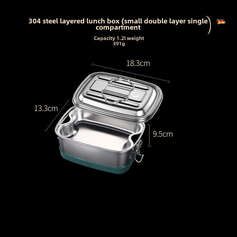 Lancheira térmica selada de aço inoxidável 304, dupla camada, recipiente portátil para armazenamento de alimentos frescos, tigela de aquecimento