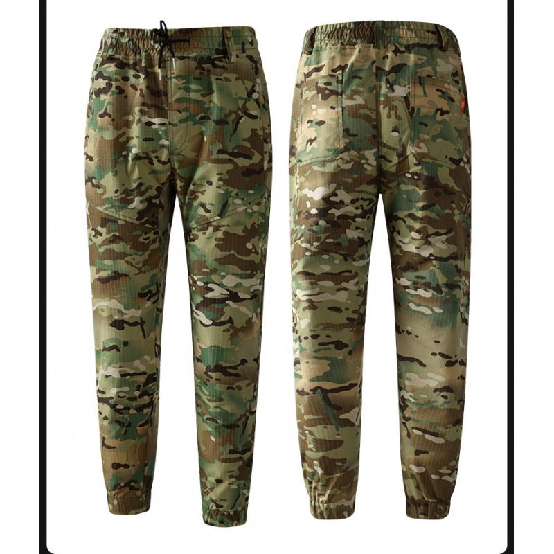 Mens Heavy Duty Workwear Set Breathable Hooded Camouflage Coverall Outdoor Utility Uniform