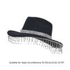 Lightweight Fedoras Hat Woman Men Felt Ladies Cowboy Hat Party Rhinestone Western Party Hat Bonnet Men Windproof Hat