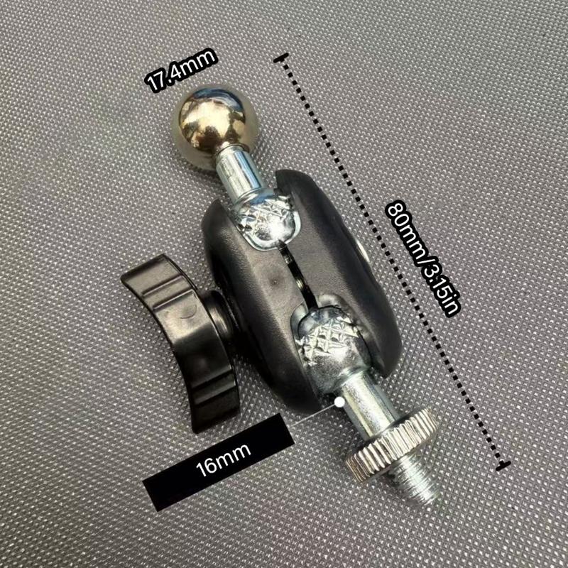 2Pcs 17.4mm Ball Head Connectors 1/4" 20 UNCs Thread for 360 Degree Rotation Camera Mounts For Smartphones and Tripods