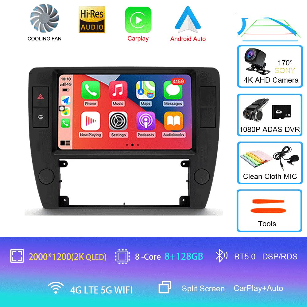 For Volkswagen Passat B5 2000 2001 2002 - 2005 Car Radio Android 14 Carplay Navigation GPS Multimedia Player WiFi+4G Stereo BT