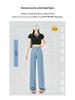 Damen Sommer 2025 Tencel Eisseide Weitbeinige Hose - Petite Straight-Leg Design