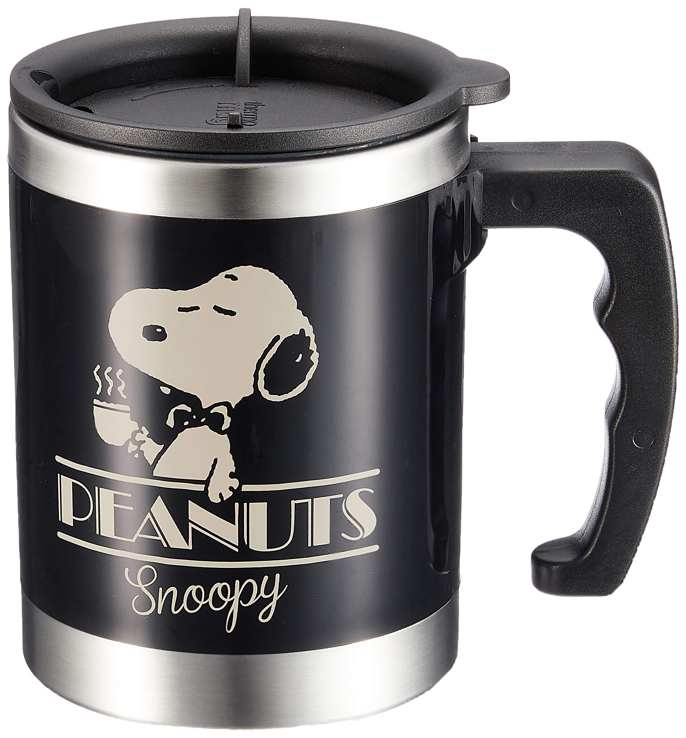 

Snoopy Stainless Steel Mug PEANUTS THERMO MUG 400ml Black