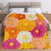 Cozy Floral Pattern Flannel Blanket Soft High-Definition Digital Print Vibrant Flower Design All-Season Use! Soft Breathable Fiber Cooling Blanket Per