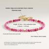 Muliti-color 3mm Faceted Nature Stone Beaded Bracelet For Women Shiny Stainless Steel Square Spacers Exquisite Party Gift