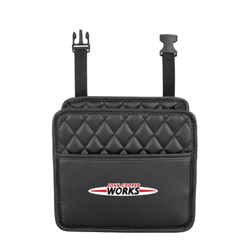 Leather Car Seat Storage Bag Garbage Box Hanging Case Organizing Tools For Mini Cooper One JCW F54 F55 F56 F57 F60 R50 R52 R55