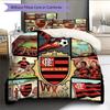 Custom Name Flamengo Pattern Bedding Quilt Set  Home Decoration  Gift (1 * Duvet Cover + 2 * Pillowcase  Without Core)