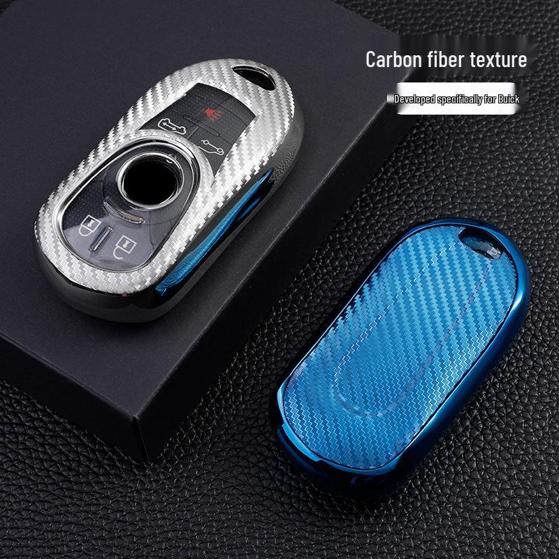 Carbon Fiber Pattern Protective Key Shell for Buick (4/5-Button) - Envision, Regal, Excelle, LaCrosse, GL6.