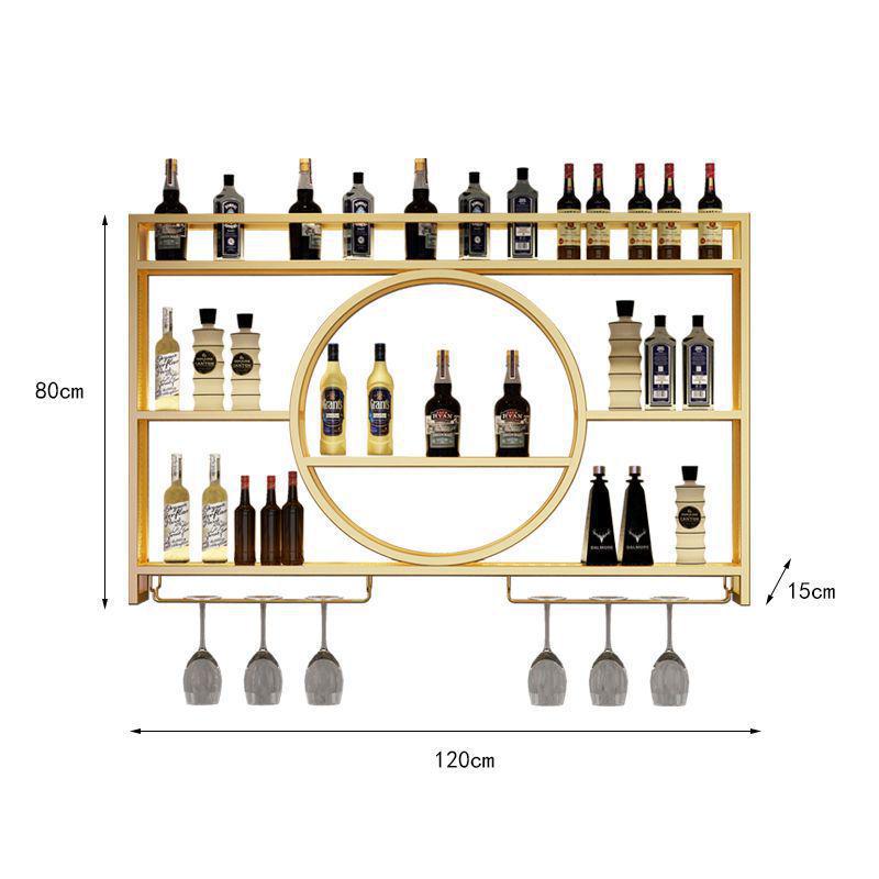 Nordic Metal Wall-Mounted Wine Rack & Glass Holder