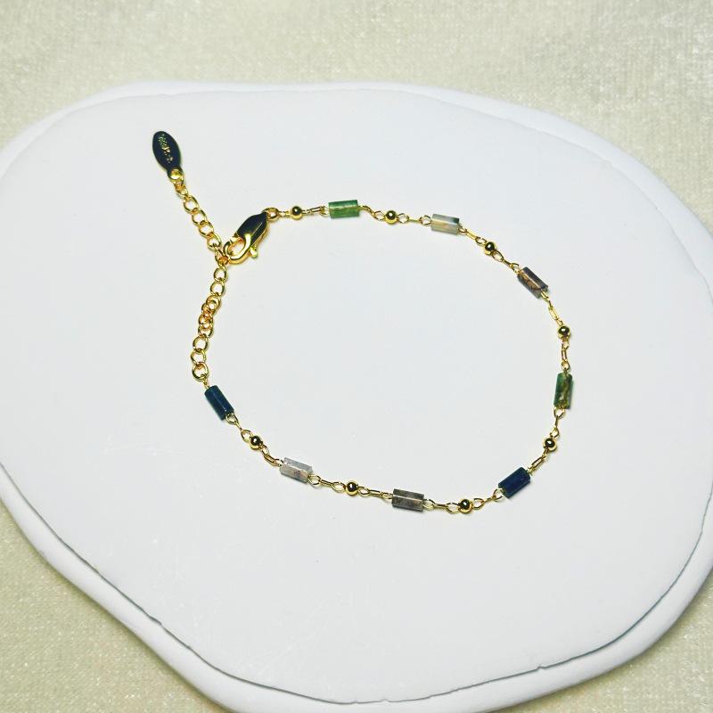 European and American new copper-plated real gold jewelry, colorful drop glaze, colored dopamine necklace, fashionable and creative light luxury